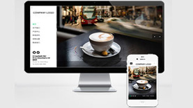 响应式带音乐背景咖啡奶茶食品类网站